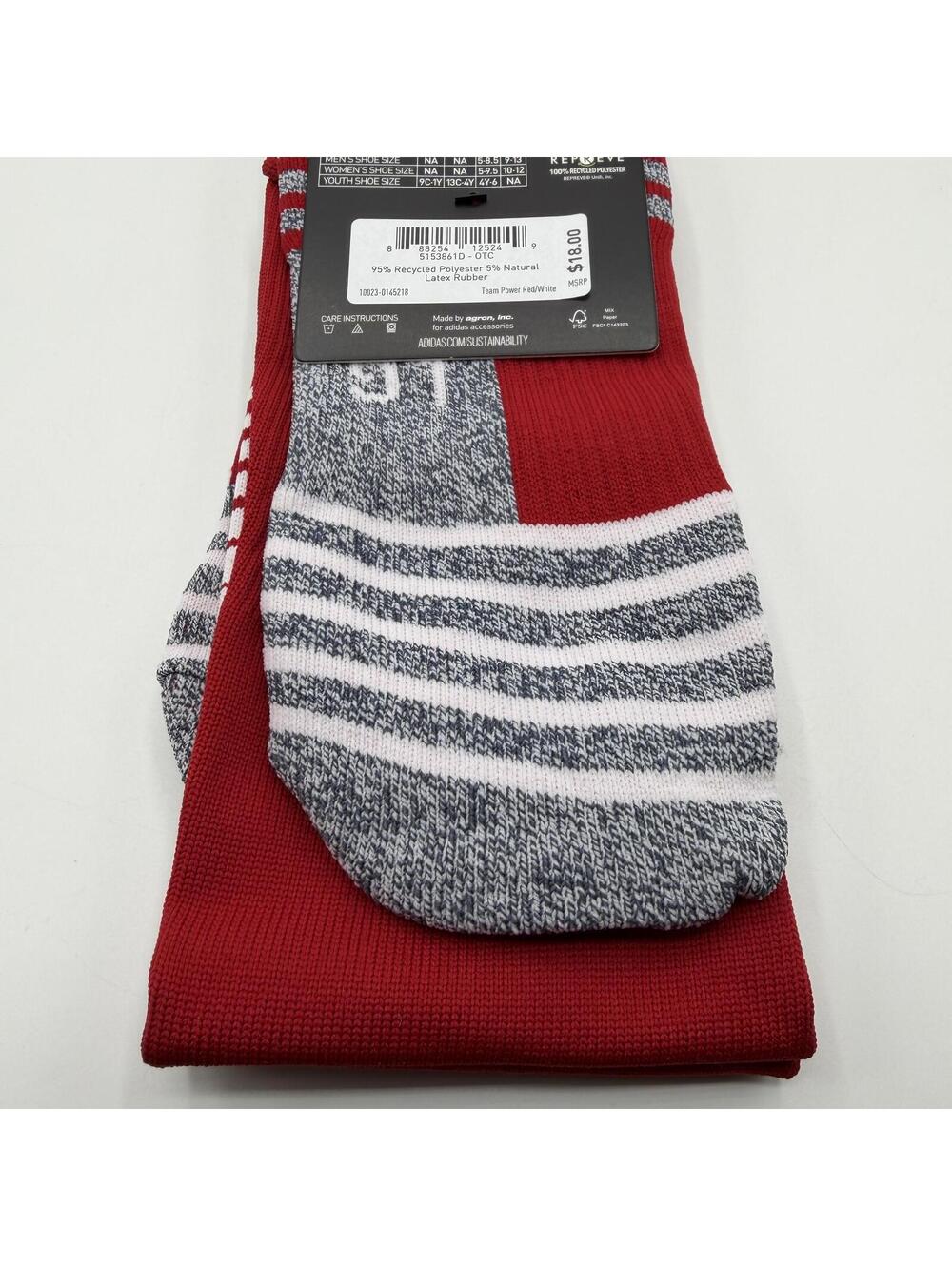 adidas Soccer Team Speed Sock Over The Calf Red Size Large L - Picture 6 of 6